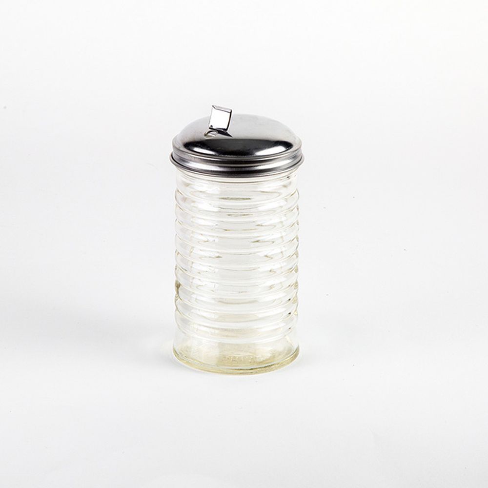 American Metalcraft Glass Beehive Shaker With Stainless Steel Sugar Top, 12 Ounce Capacity