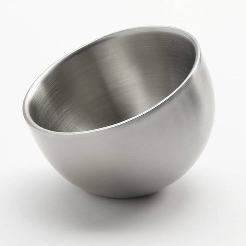 American Metalcraft Stainless Steel Satin Finish 5 Ounce Double Wall Angled Sauce Cup, 3-1/2 Inch Dia. X 3 Inch Height