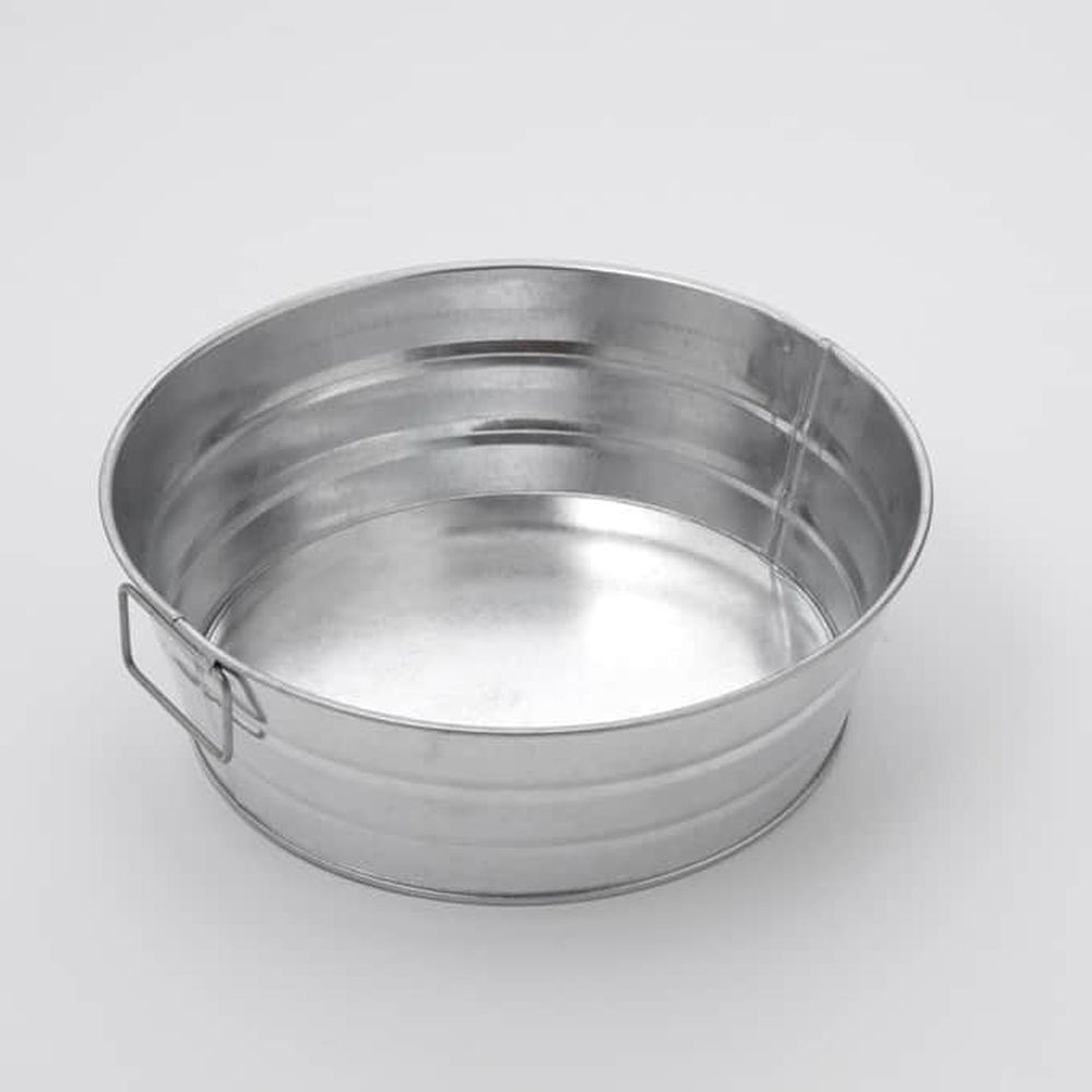 American Metalcraft Natural Galvanized Steel 54 Ounce Tub, 10 Inch Dia. X 3 Inch