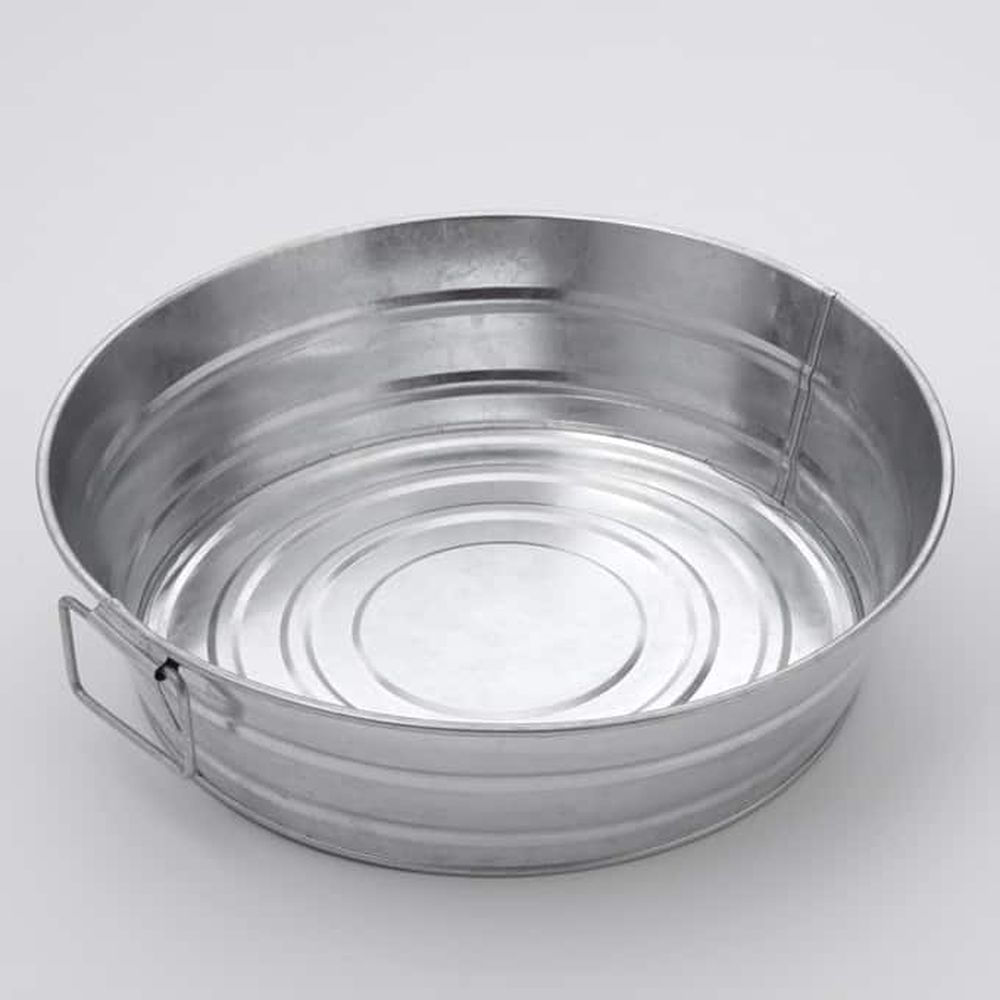 American Metalcraft Natural Galvanized Steel 95 Ounce Tub, 12 Inch Dia. X 3 Inch