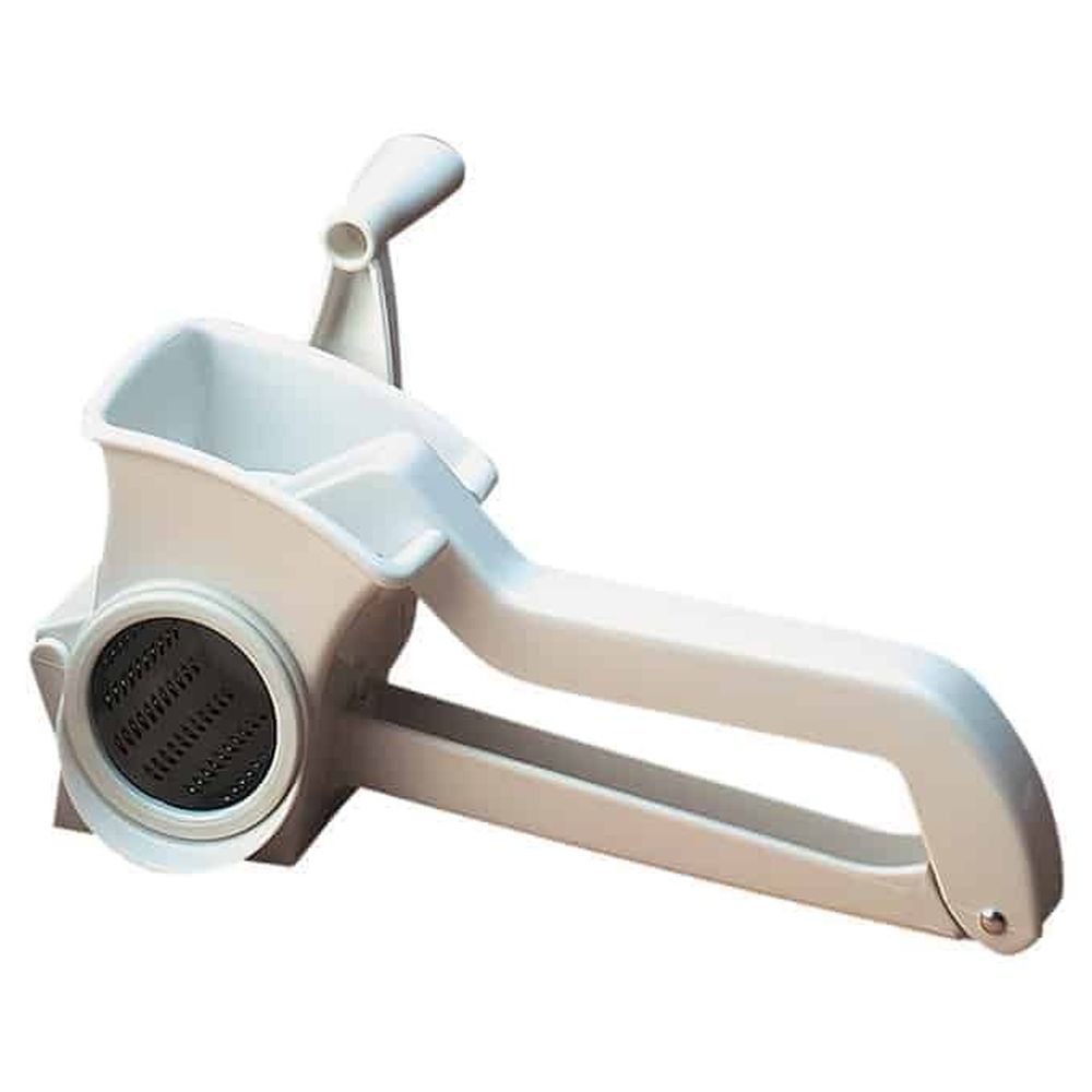 American Metalcraft White Abs Plastic Hand Crank Cheese Grater, 7-3/4 X 2-5/8 X 3-1/2 Inch