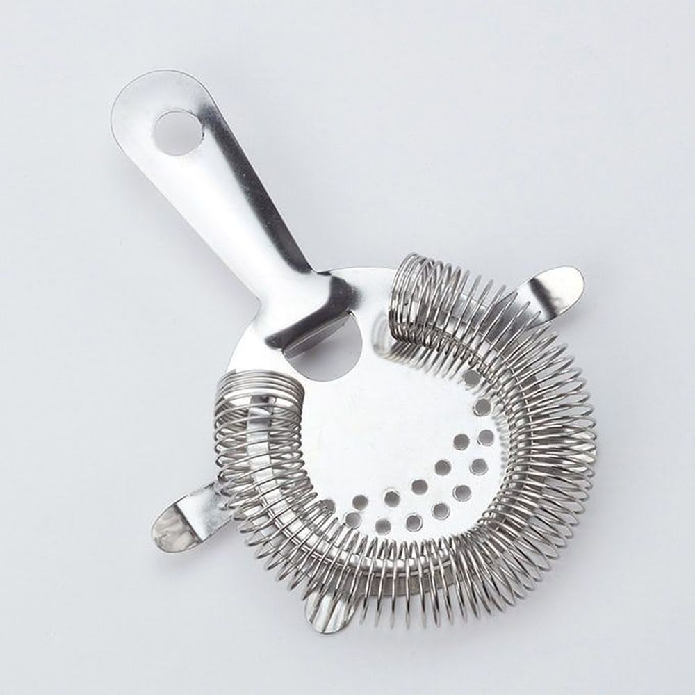 American Metalcraft Stainless Steel Four-prong Tight Coil Bar Strainer, 6 X 4-3/4 Inch