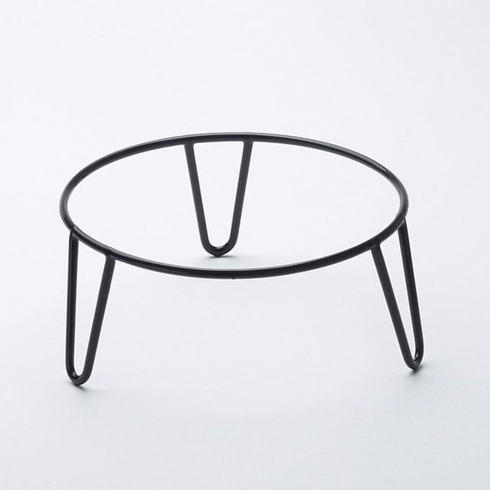 American Metalcraft Black Rubberized Round Stand, 4 inch Height