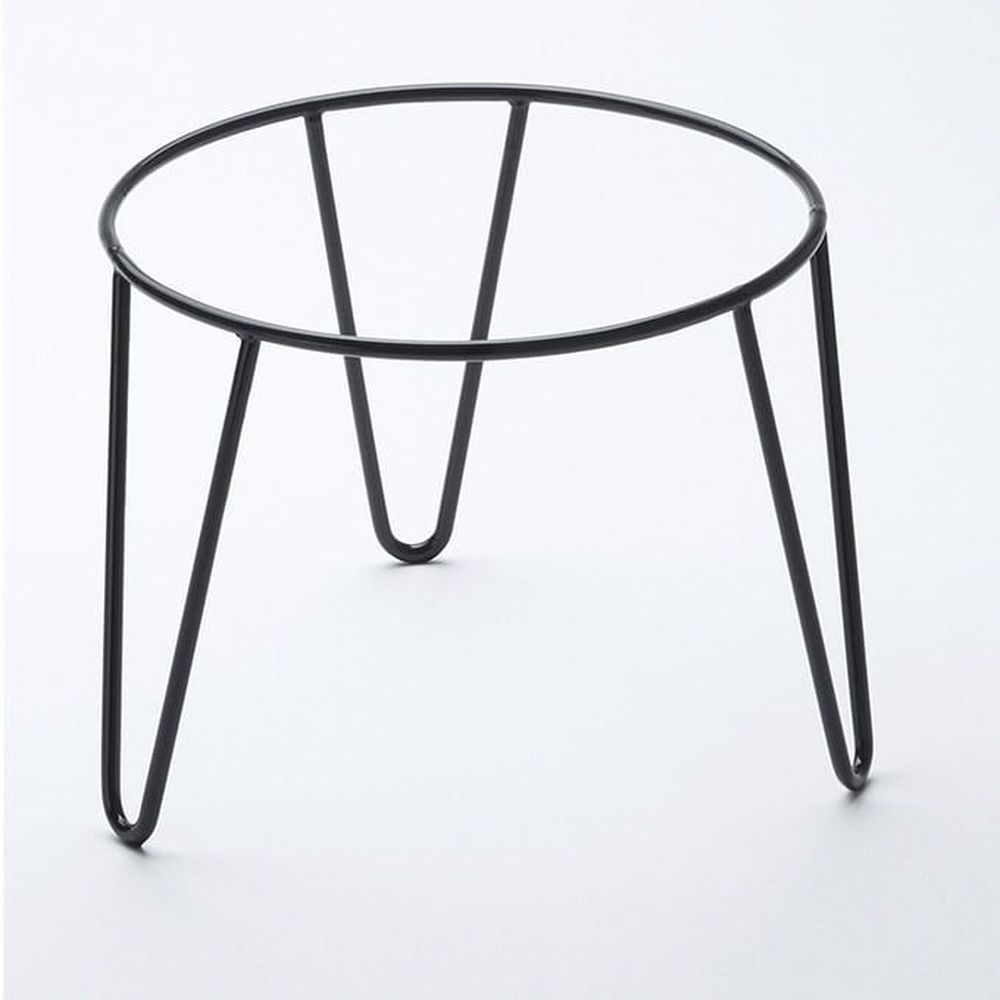 American Metalcraft Black Rubberized Round Stand, 7 inch Height