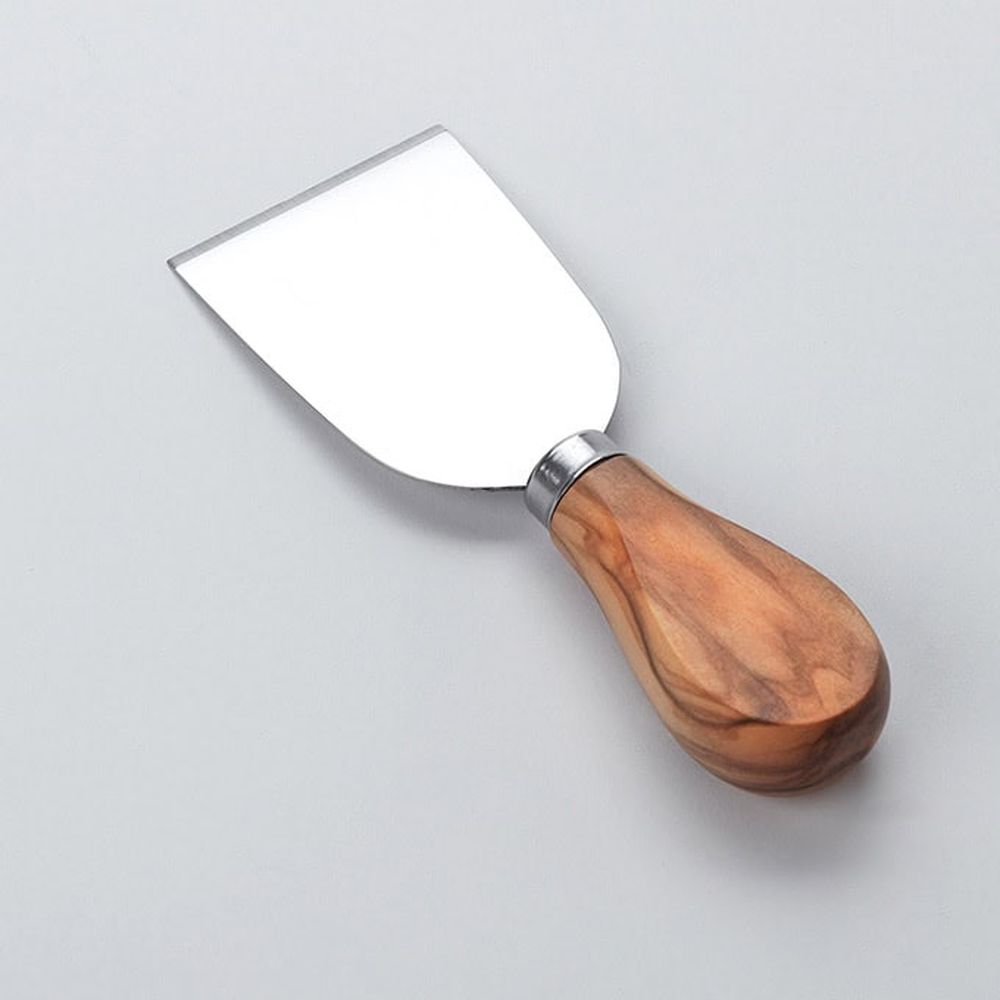 American Metalcraft Stainless Steel Hard Cheese Knife With Olive Wood Handle, 5 Inch