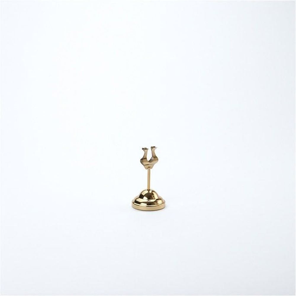 American Metalcraft Gold Stainless Steel Harp Style Weighted Number Stand, 2 1/4 Inch Dia. X 4 Inch Height