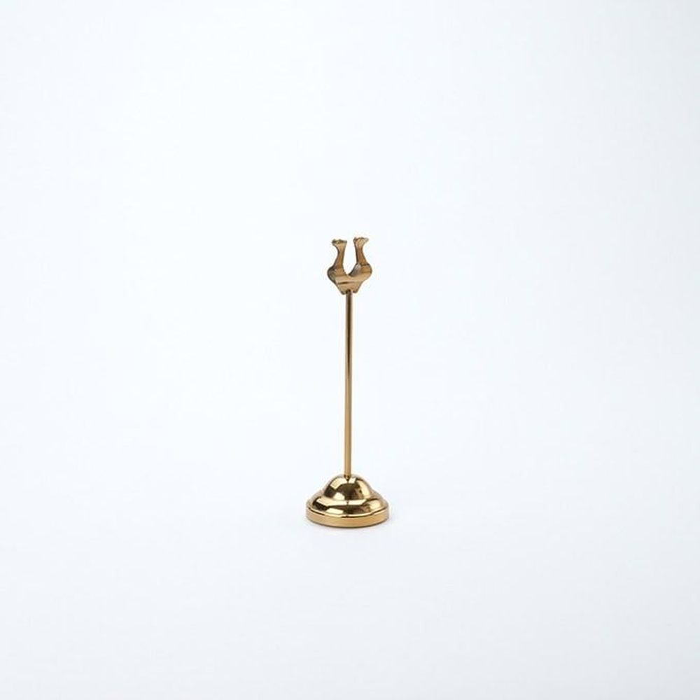 American Metalcraft Gold Stainless Steel Harp Style Weighted Number Stand, 2 1/4 Inch Dia. X 8 Inch Height