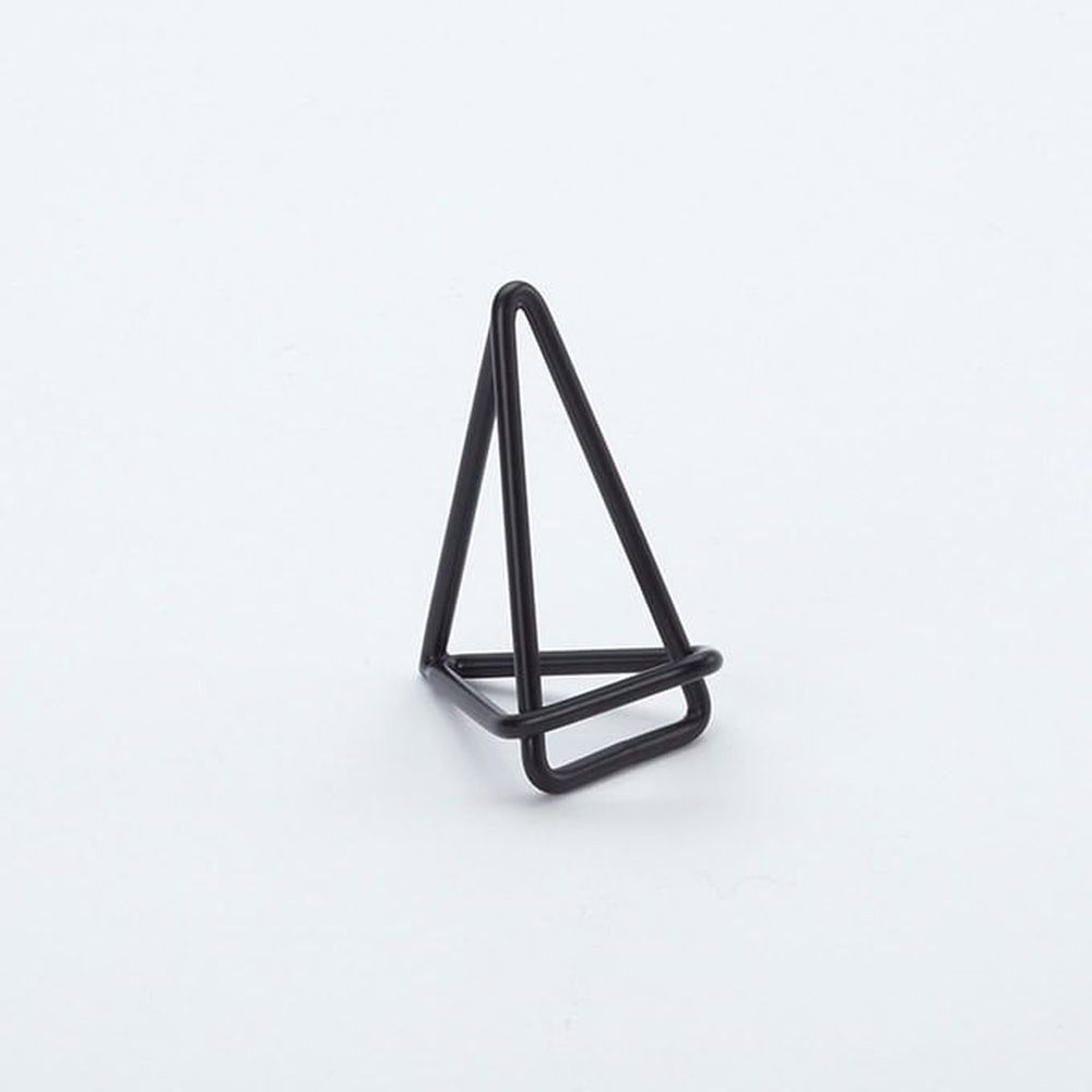 American Metalcraft Black Iron Geometric Card Holder, 1 3/4 X 1 1/8 X 2 Inch