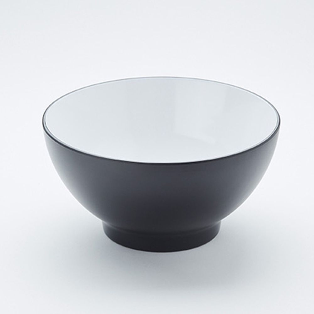 American Metalcraft Melamine Round Dual-Tone Finish Black/White Bowl, 85 Ounce