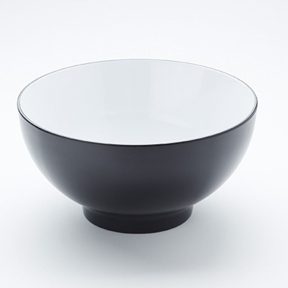 American Metalcraft Melamine Round Dual-Tone Finish Black/White Bowl, 120 Ounce