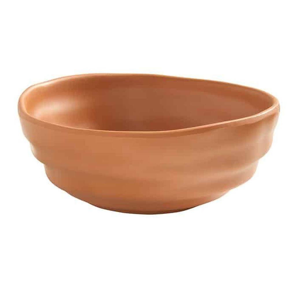 American Metalcraft Marra Collection Melamine Terracotta Color Round Bowl, 22 Ounce