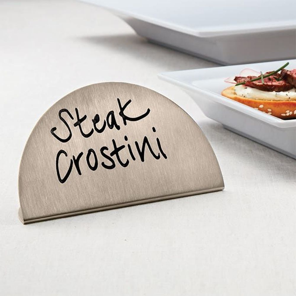 American Metalcraft Stainless Steel Menu Card Sign, 5 X 2.50 X 2.50 Inch