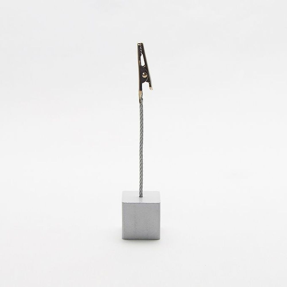 American Metalcraft Aluminum Square Alligator Clip Card Holder, 4-1/4 inch High