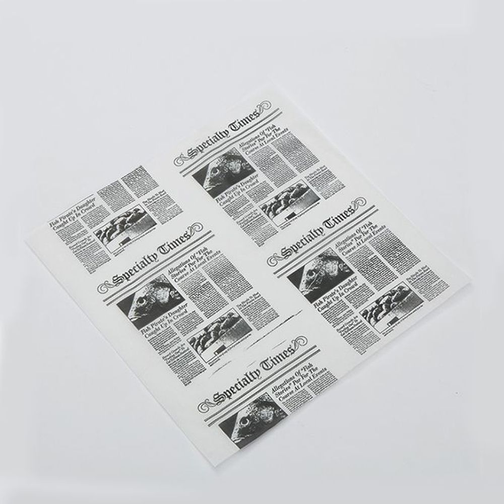 American Metalcraft Preformed Grease-resistant Newspaper Fry Paper, 7 X 6 Inch