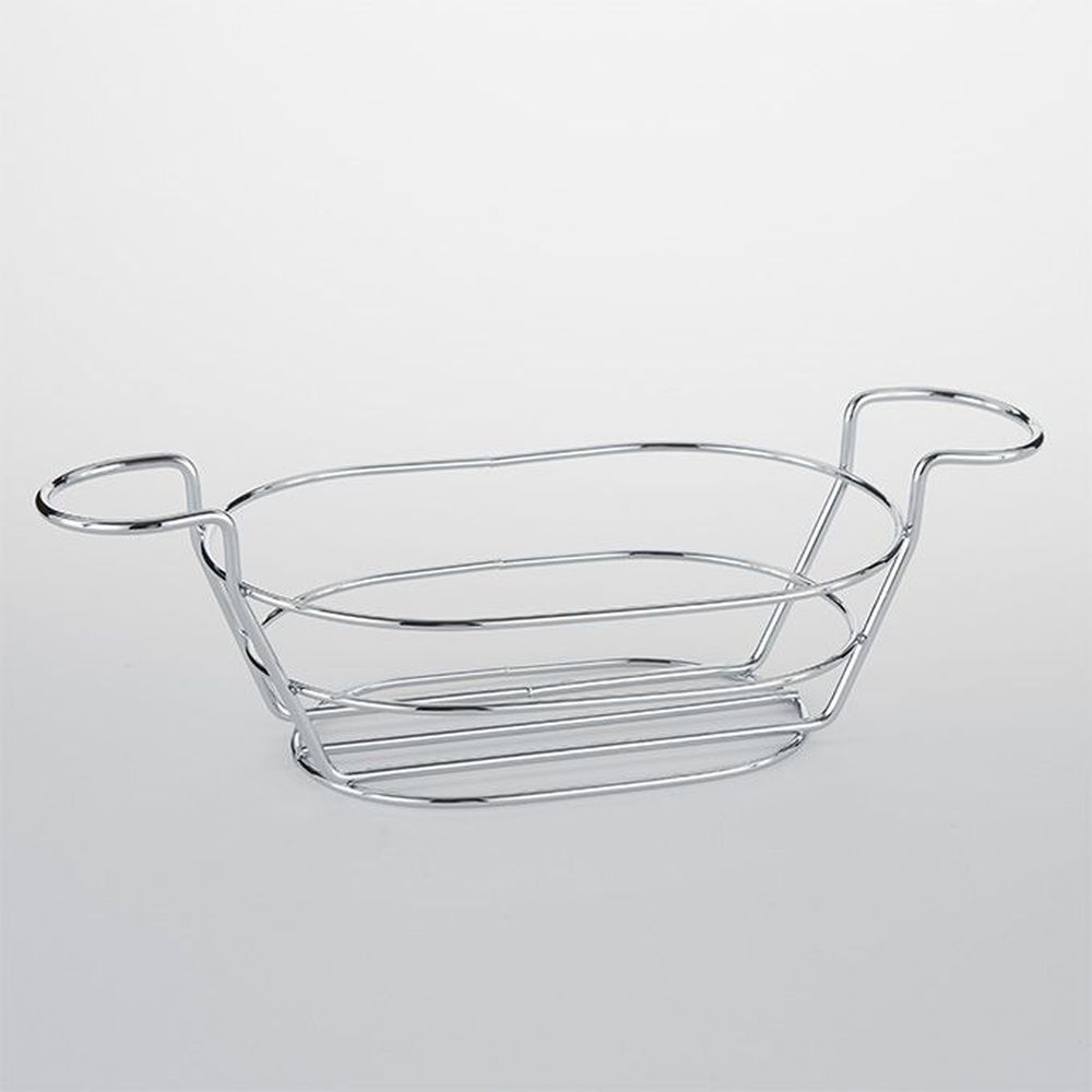 American Metalcraft Silver Chrome Wire Oblong Basket With Ramekin Holders, 6 X 9 X 4 Inch