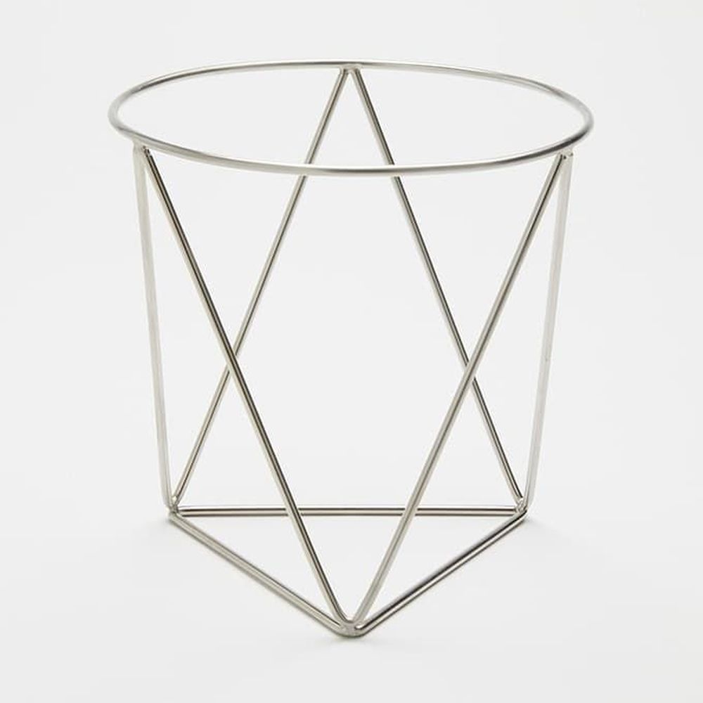 American Metalcraft Stainless Steel Geometric Pizza Stand, 7 x 7 inch