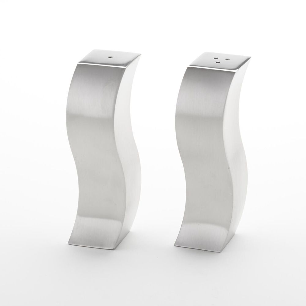 American Metalcraft Stainless Steel 2 Ounce Salt And Pepper Shaker Set, 1 X 1 X 4 Inch