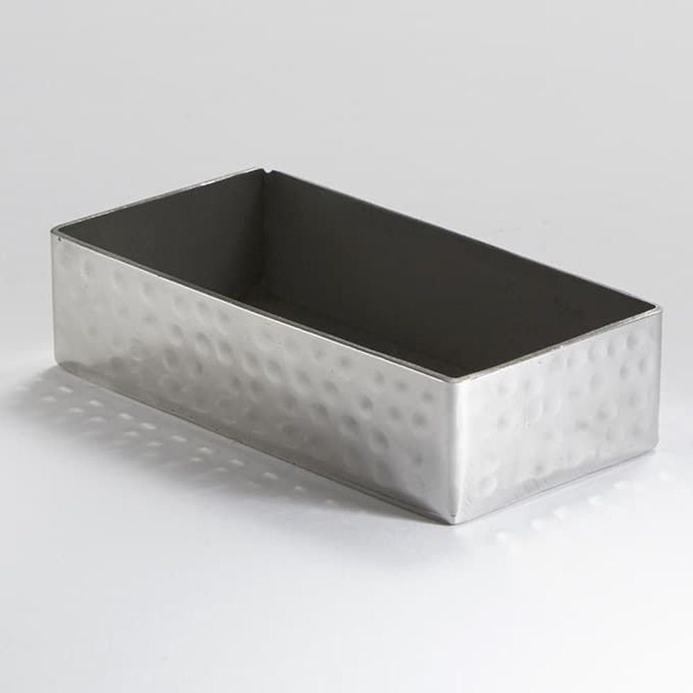 American Metalcraft Hammered Stainless Steel Mini Sugar Packet Tray Holder, 4-1/4 X 2-1/4 X 1 Inch