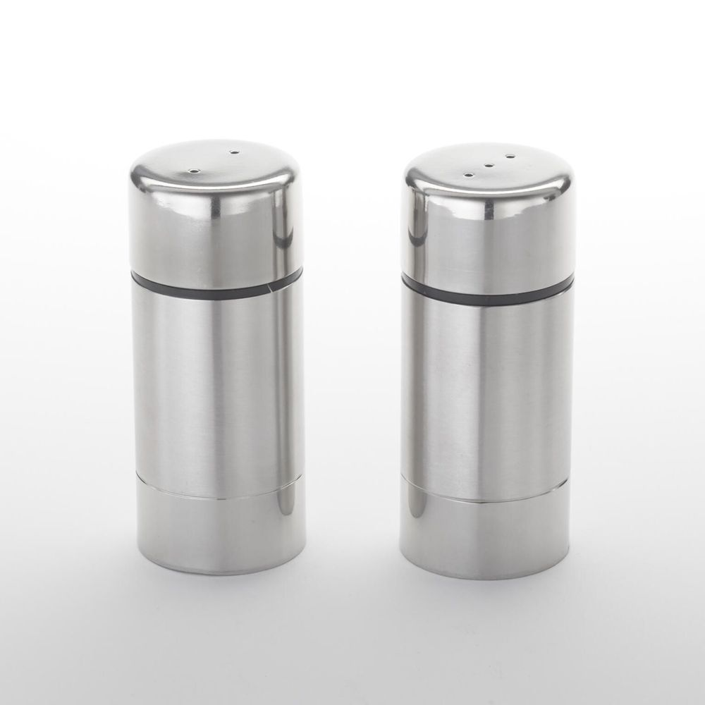 American Metalcraft Stainless Steel Round Salt And Pepper Set, 3.5 Inch