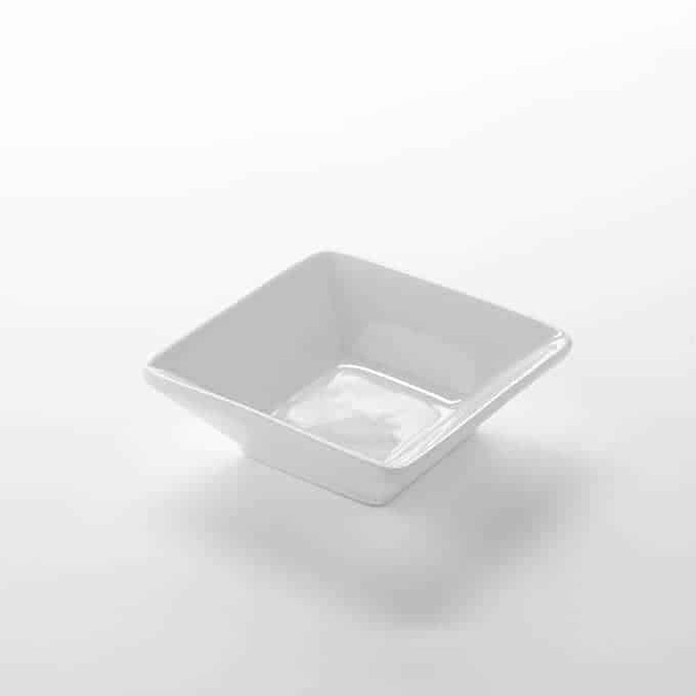 American Metalcraft White Porcelain 2 Ounce Square Sauce Cup, 3 X 3 X 1 Inch