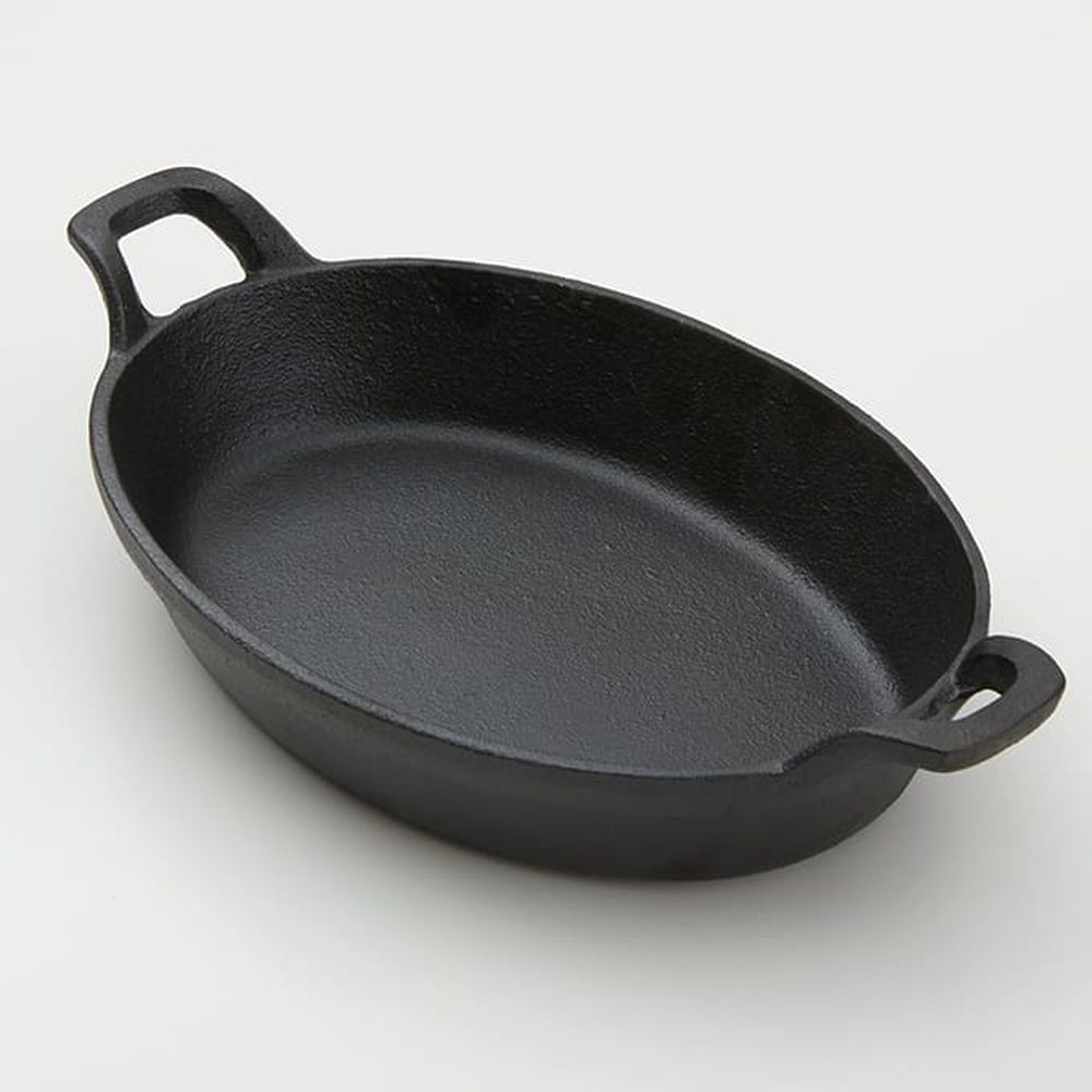 American Metalcraft Black Cast Iron Round 36.5 Ounce Casserole With Handles, 9 1/2 X 6 3/8 X 2 Inch