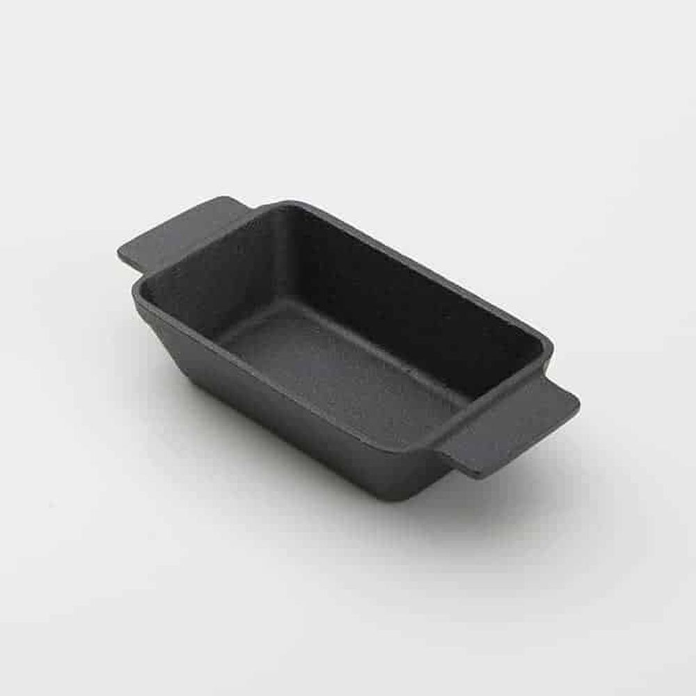 American Metalcraft Black Cast Iron Rectangular 9.5 Ounce Mini Casserole With Handles, 5 3/8 X 3 5/8 X 1 1/2 Inch