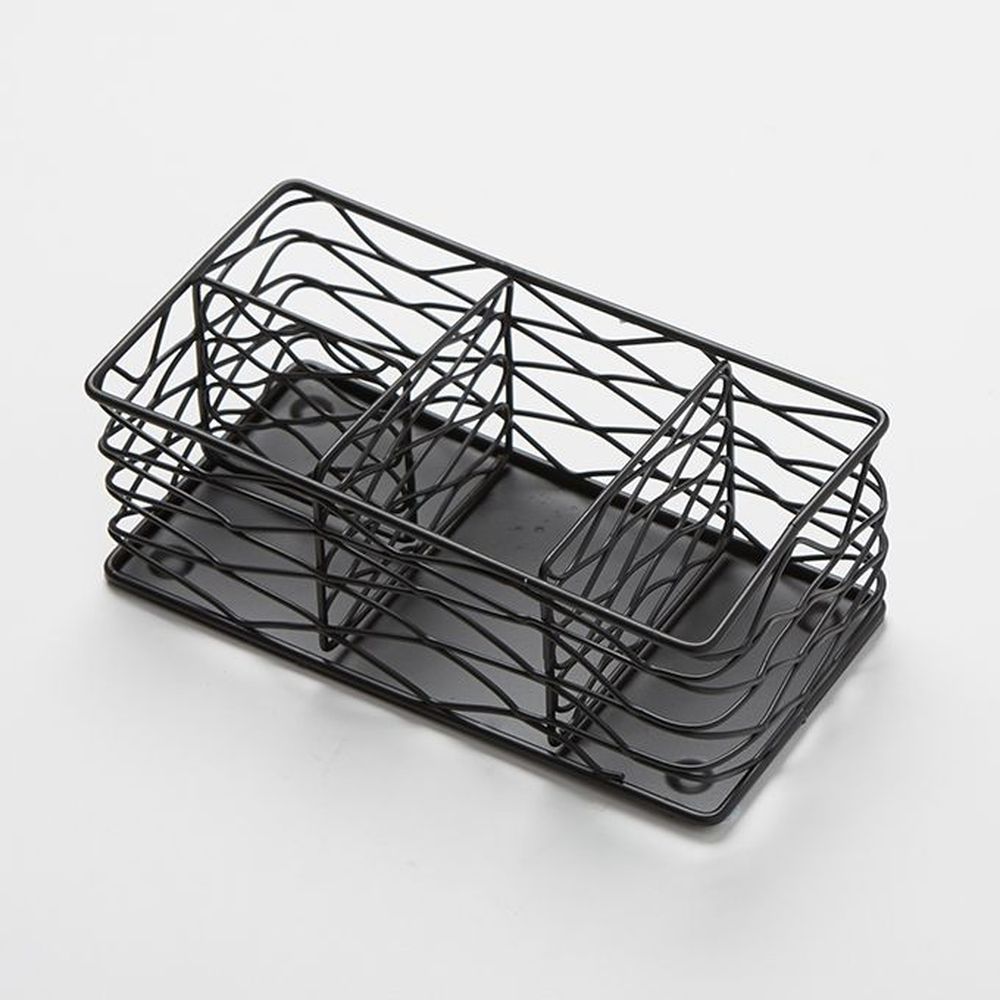 American Metalcraft Black Steel Birdnest Coffee Caddy, 8 1/2 X 4 3/8 X 3 1/8 Inch