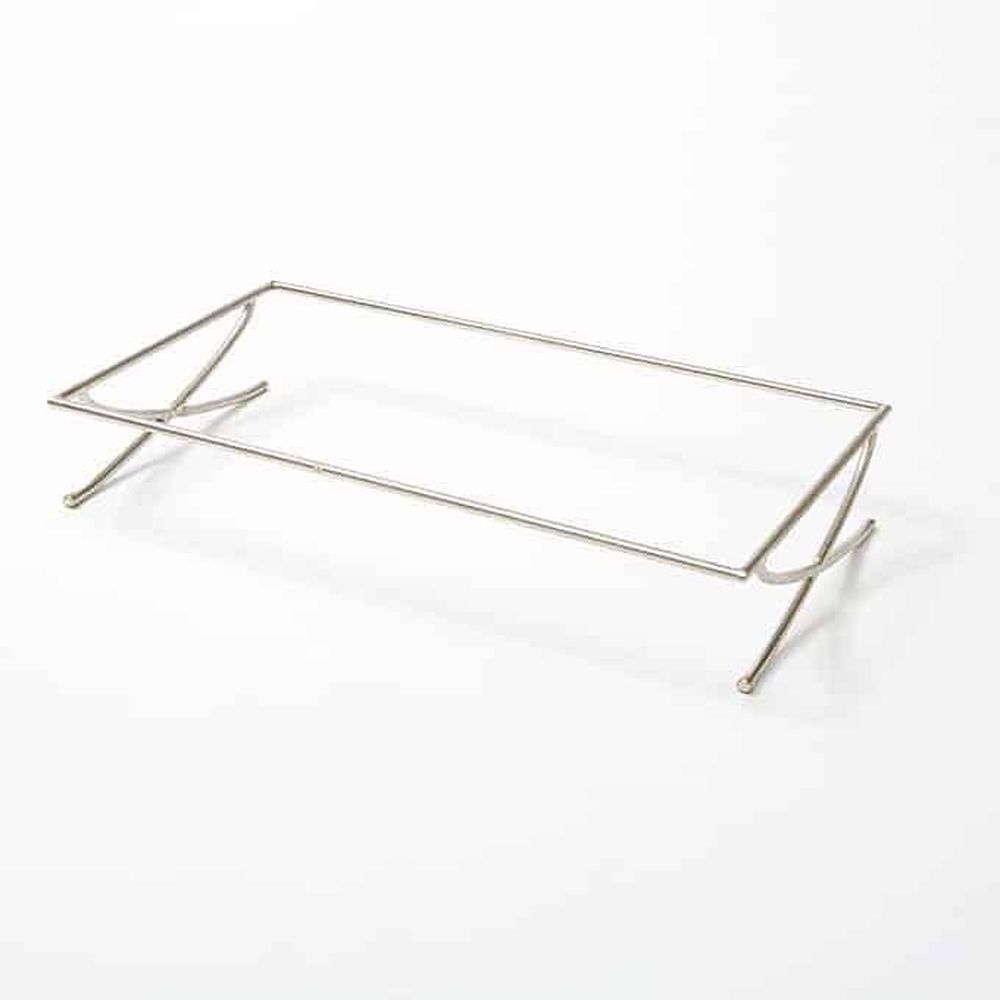 American Metalcraft Stainless Steel Rectangular X Leg Stand Only, 26-1/4 X 14 X 4-1/4 Inch