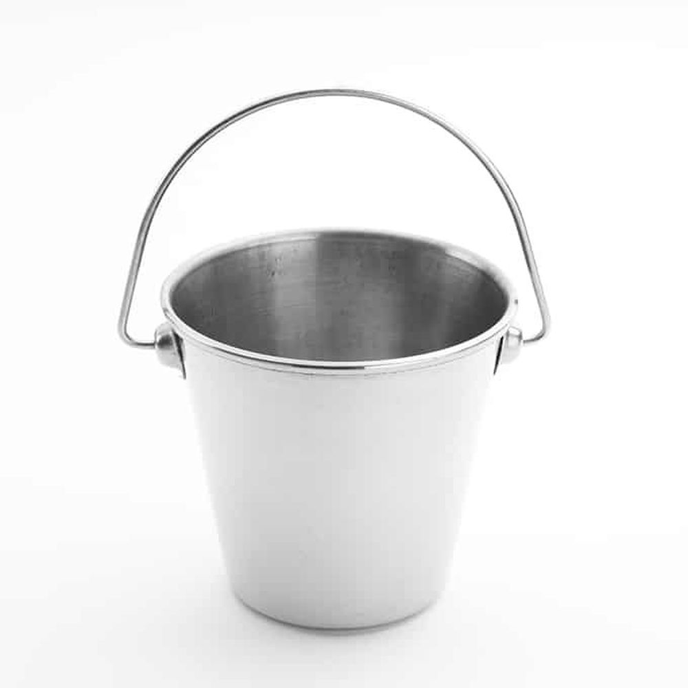 American Metalcraft Stainless Steel 12 Ounce Mini Pail With Handle, 3.5 X 3.5 X 3.75 Inch -- 12 Per Case