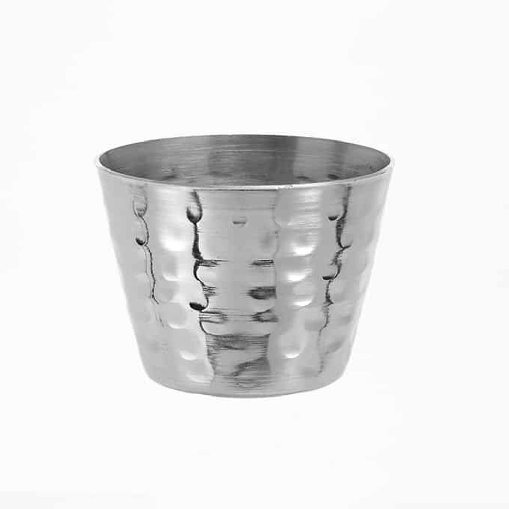 American Metalcraft Hammered Stainless Steel 2.5 Ounce Round Sauce Cup, 2-1/4 Inch Dia. X 1-3/4 Inch Height