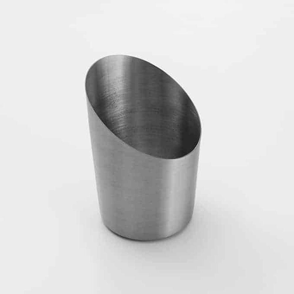 American Metalcraft Stainless Steel Satin Finish 12 Ounce Angled Fry Cup, 3 Inch Dia. X 4-1/2 Inch Height