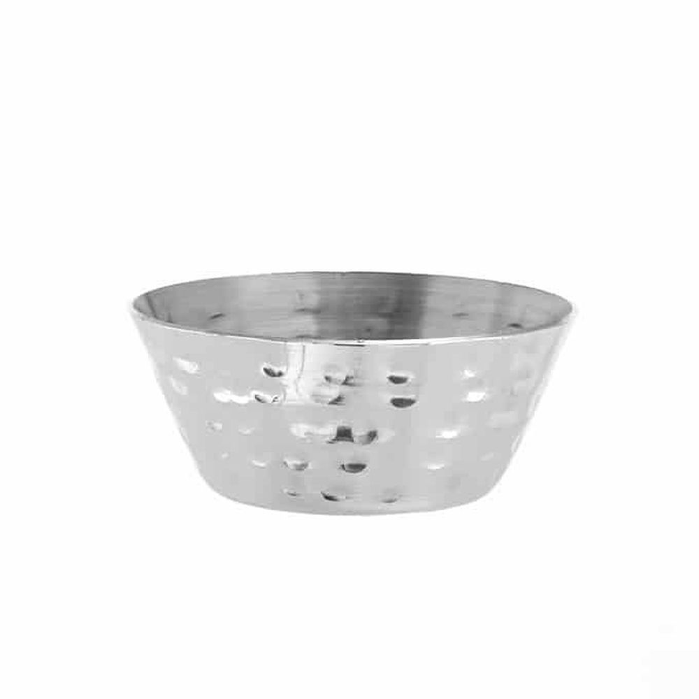 American Metalcraft Hammered Stainless Steel 1 1/2 Ounce Round Sauce Cup, 2-3/8 Inch Dia. X 1 Inch Height