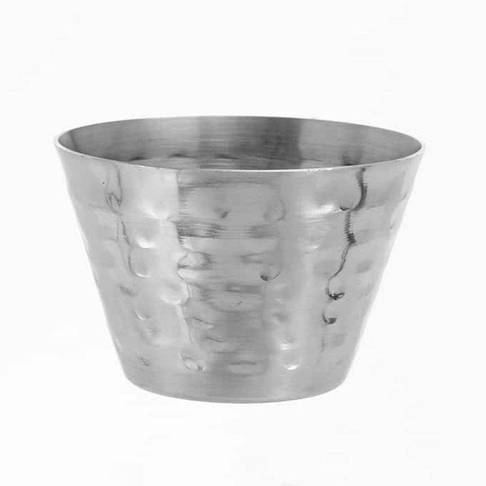 American Metalcraft Hammered Stainless Steel 4 Ounce Round Sauce Cup, 2-3/4 Inch Dia. X 1-7/8 Inch Height