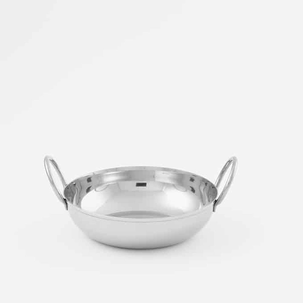 American Metalcraft Stainless Steel Balti Dish With Handles, 18 Ounce Capacity