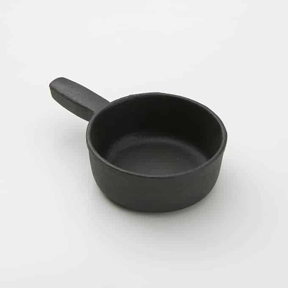American Metalcraft Black Cast Iron 12.5 Ounce Mini Fondue Pot, 4 5/8 X 4 5/8 X 1.75 Inch