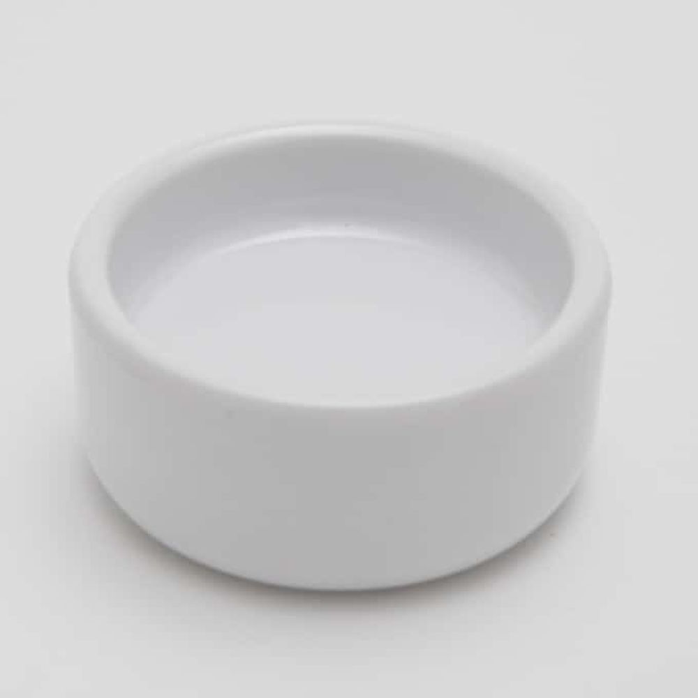 American Metalcraft White Melamine 1 Ounce Butter Dish, 2-1/2 Inch Dia. X 1-1/8 Inch