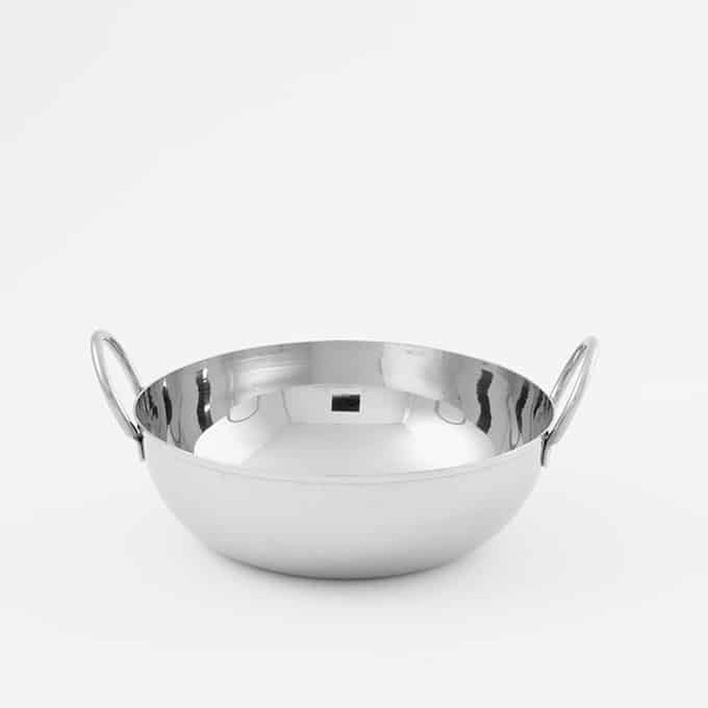 American Metalcraft Stainless Steel Balti Dish With Handles, 32 Ounce Capacity