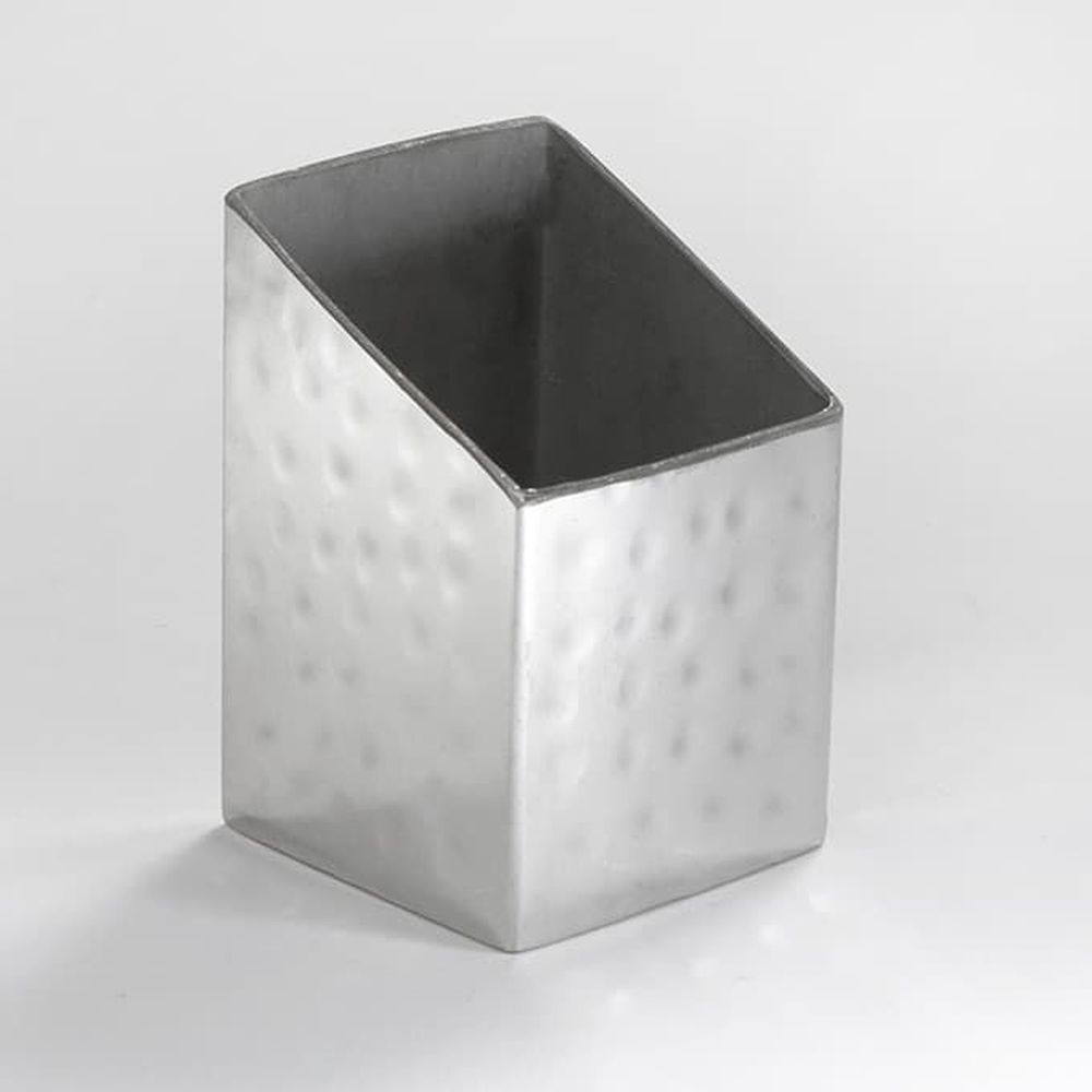 American Metalcraft Hammered Stainless Steel Square Sugar Packet Holder, 2 X 2 X 2 3/4 Inch