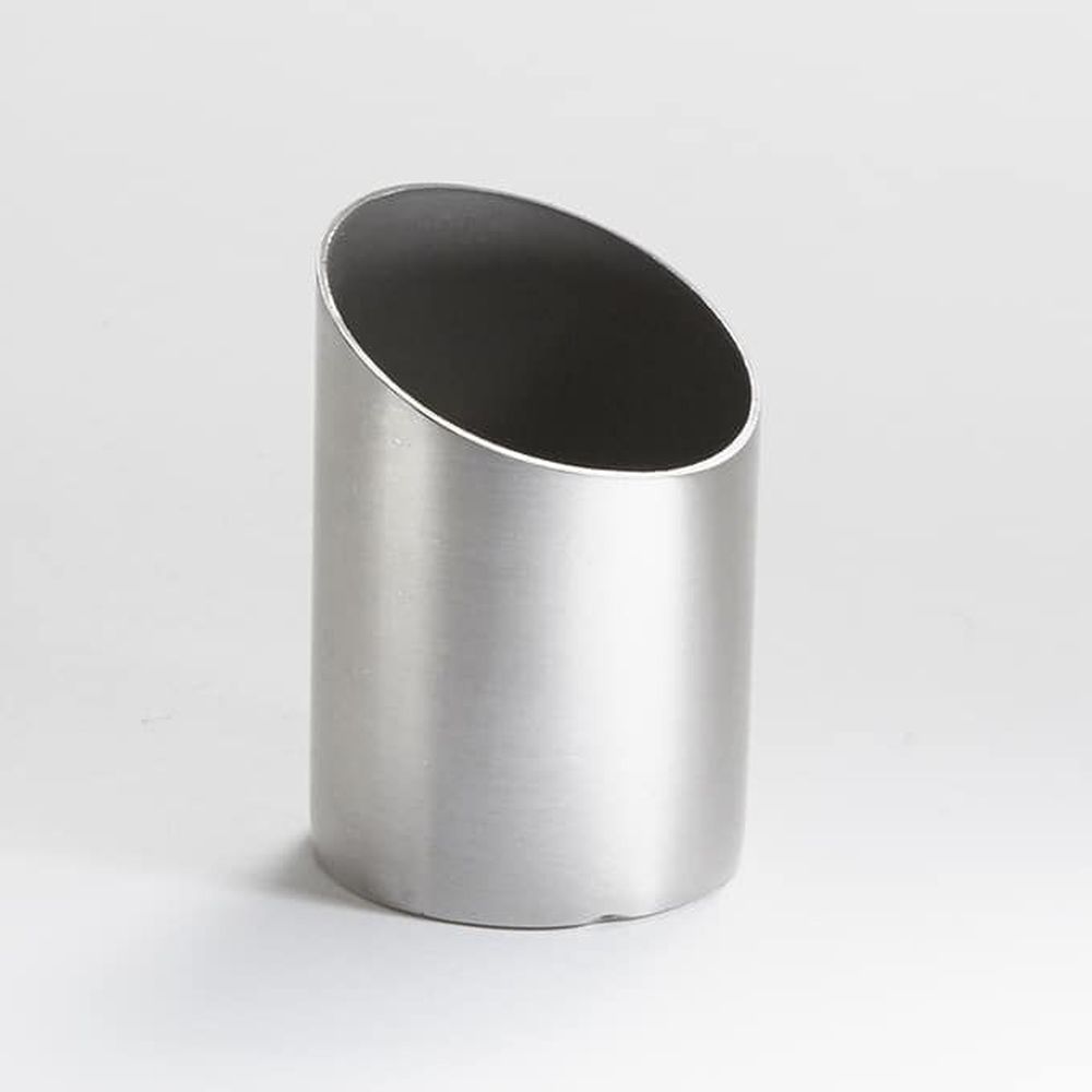 American Metalcraft Stainless Steel Satin Finish Round Angled Sugar Packet/cube Holder, Inch Dia. X 23/4 Inch Height