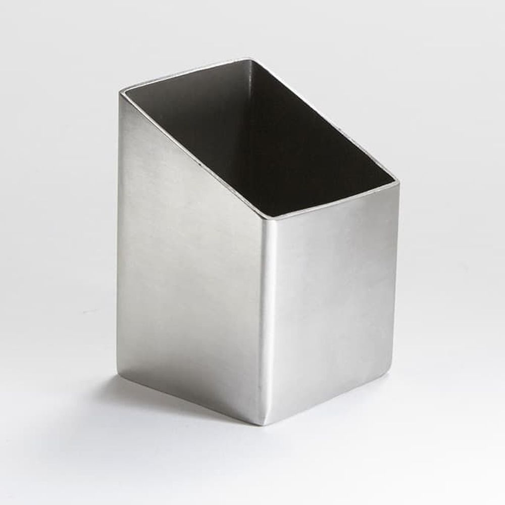 American Metalcraft Stainless Steel Satin Finish Square Angled Sugar Packet/cube Holder, 2 X 2 3/4 Inch Height