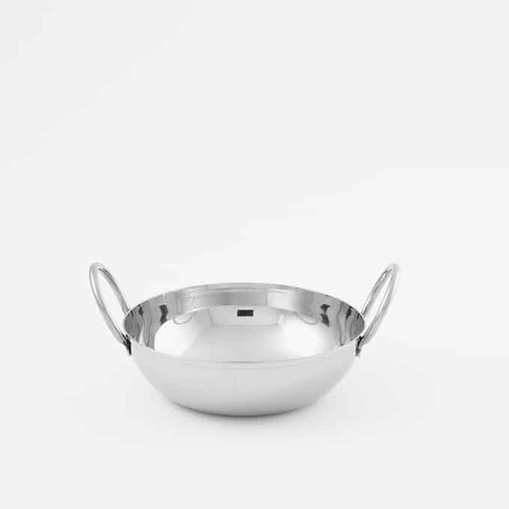 American Metalcraft Stainless Steel Balti Dish With Handles, 16 Ounce Capacity