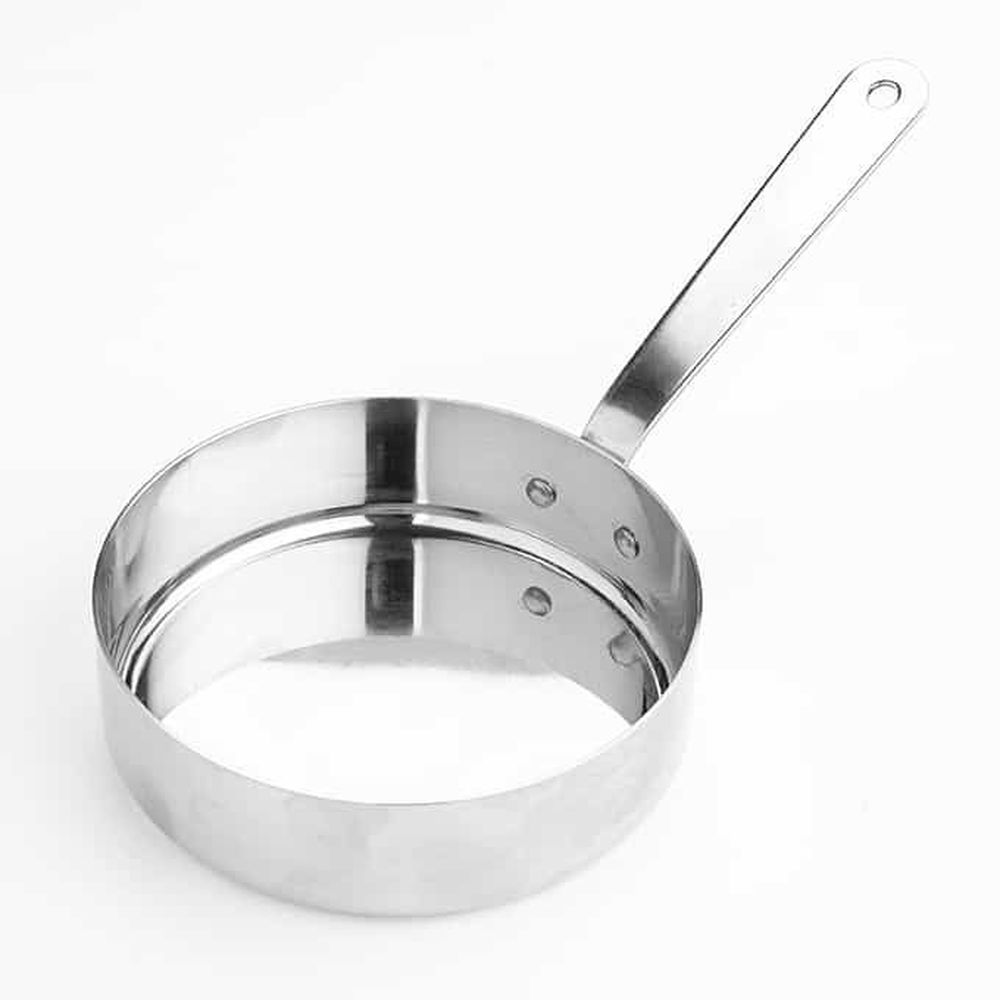 American Metalcraft Stainless Steel 13 Ounce Mini Fry Pan With Handle, 4 3/4 Inch Dia. Bowl X 1 1/2 Inch Height, 9 Inch Length