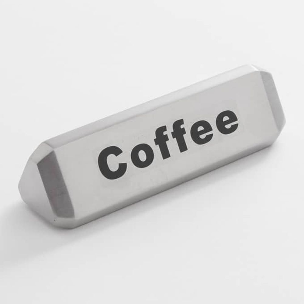 American Metalcraft Stainless Steel Coffee/decaf/hot Water Three Sided Sign, 4 3/4 X 1 1/2 X 1 3/8 Inch