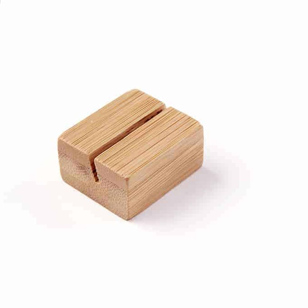 American Metalcraft Natural Bamboo Card Holder, 1-1/4 X 1-1/8 X 3/4 Inch