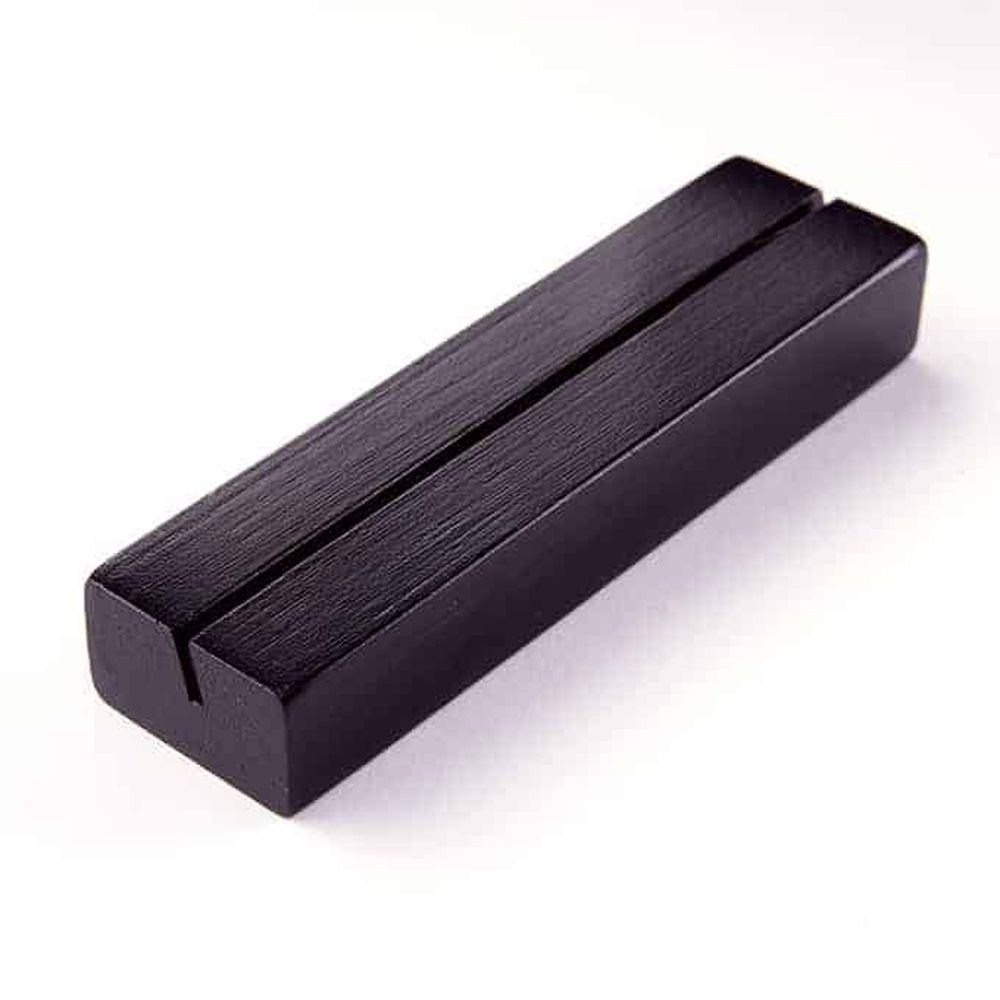 American Metalcraft Black Bamboo Card Holder, 4 X 1-1/8 X 3/4 Inch