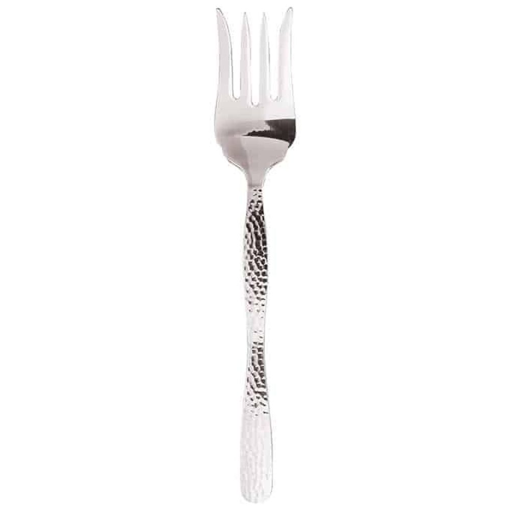 American Metalcraft Hammered Stainless Steel Cold Meat Fork, 11 Inch Length