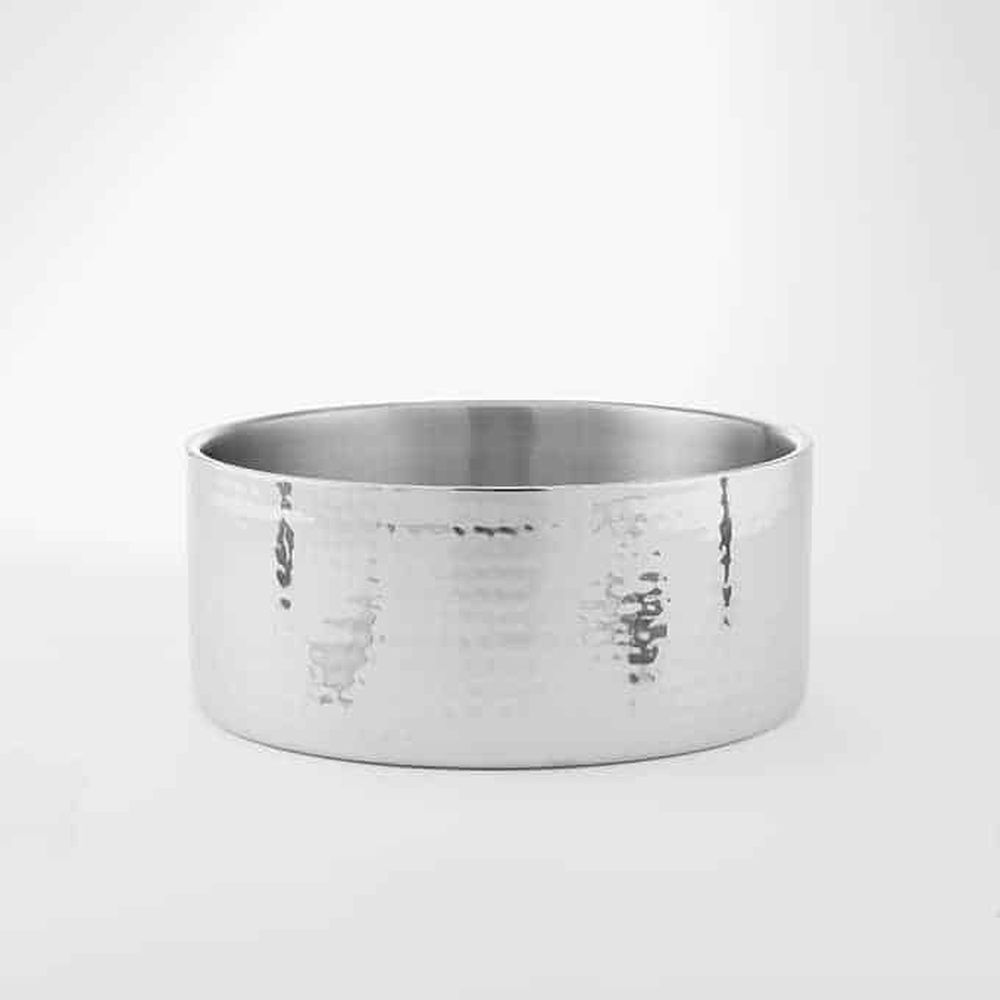 American Metalcraft Hammered Stainless Steel 156 Ounce Double Wall Bowl, 10 Inch Dia. X 4 Inch Height
