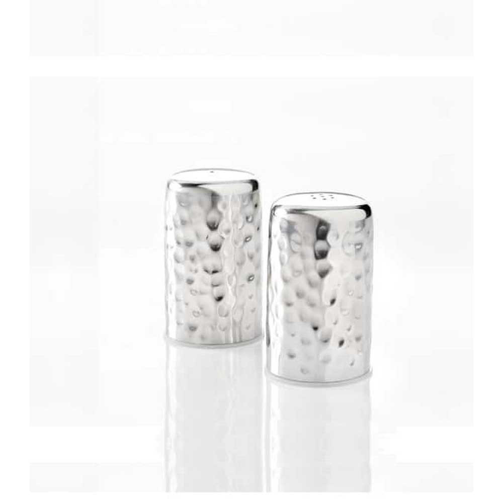 American Metalcraft Hammered Stainless Steel 2 Ounce Salt And Pepper Shaker Set, 1-3/4 Inch Dia. X 2-3/4 Inch Height