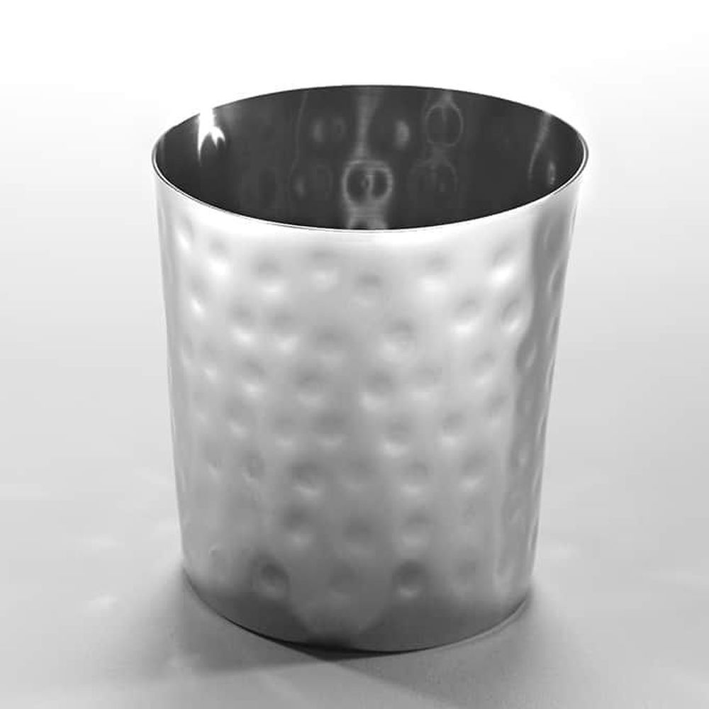 American Metalcraft Hammered Stainless Steel 24 Ounce Large Fry Cup, 4 Inch Dia. X 4-1/2 Inch Height