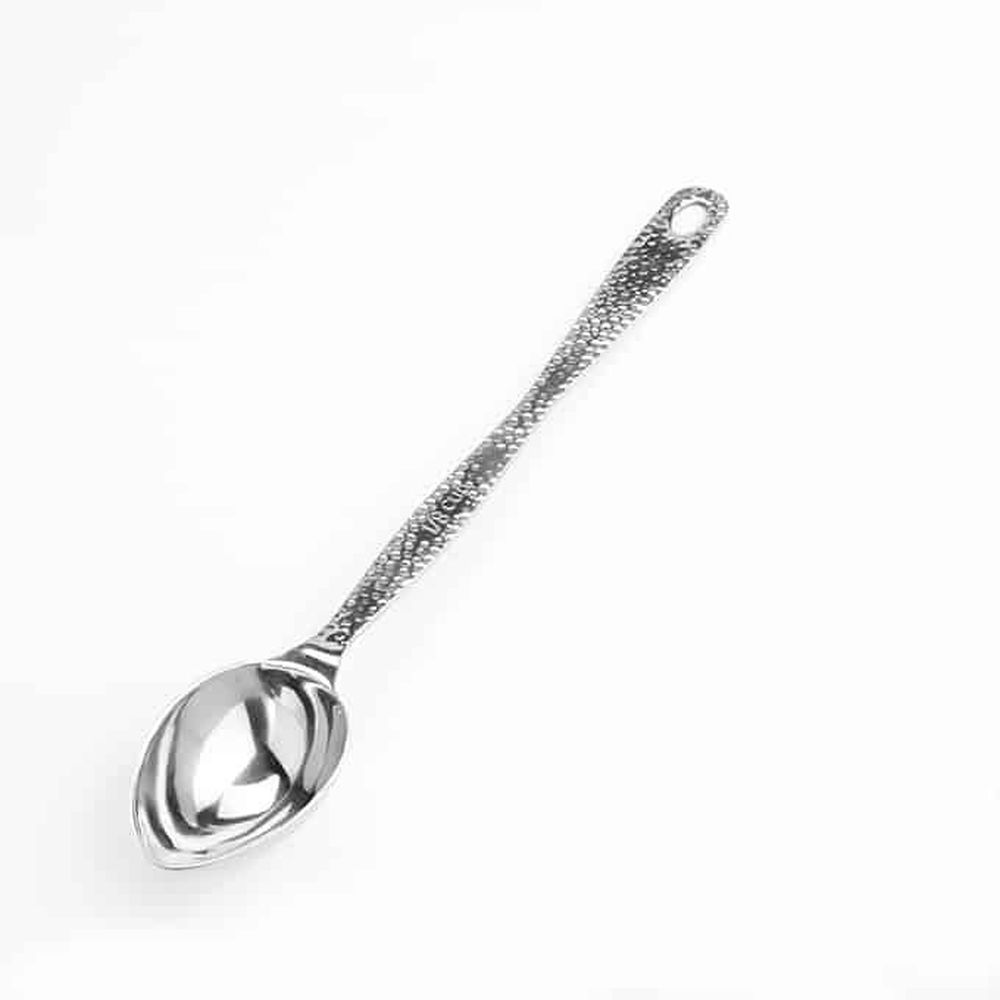American Metalcraft Hammered Stainless Steel Buffet Portioned Spoon, 11-1/2 Inch